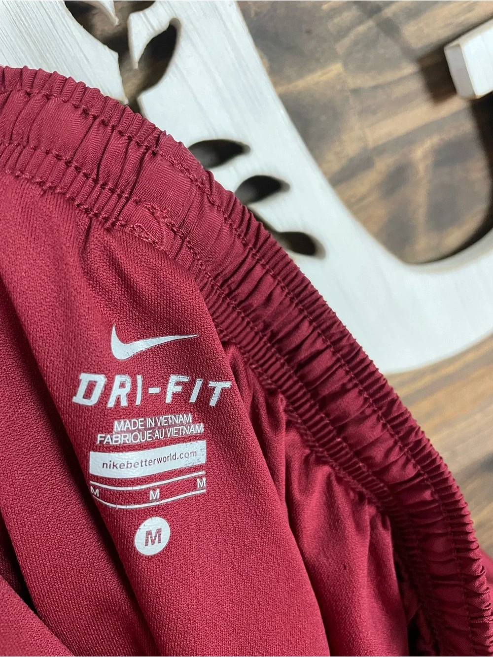 Nike | Original Tempo Mesh Lined Maroon Red Burgundy Running Shorts‎ Swoosh Logo
